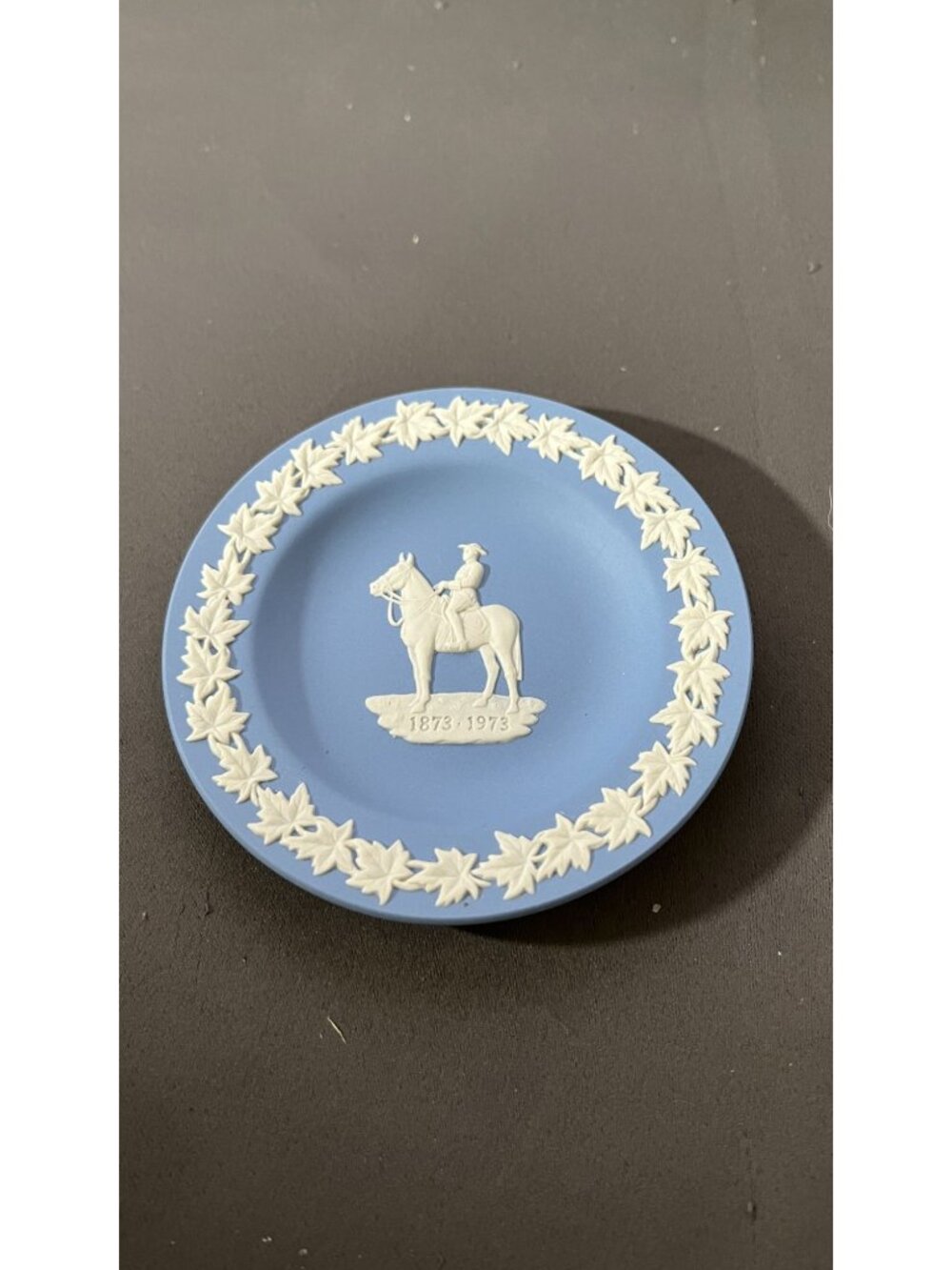 Wedgwood Commemorative Plate Blue & White Royal Canadian Mountie